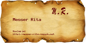Messer Rita névjegykártya